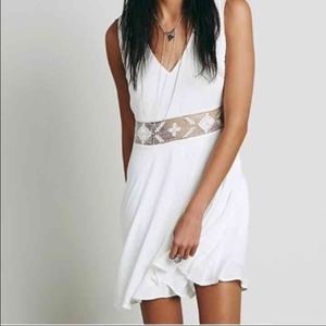 Free People White Lace Insert Sun Dress